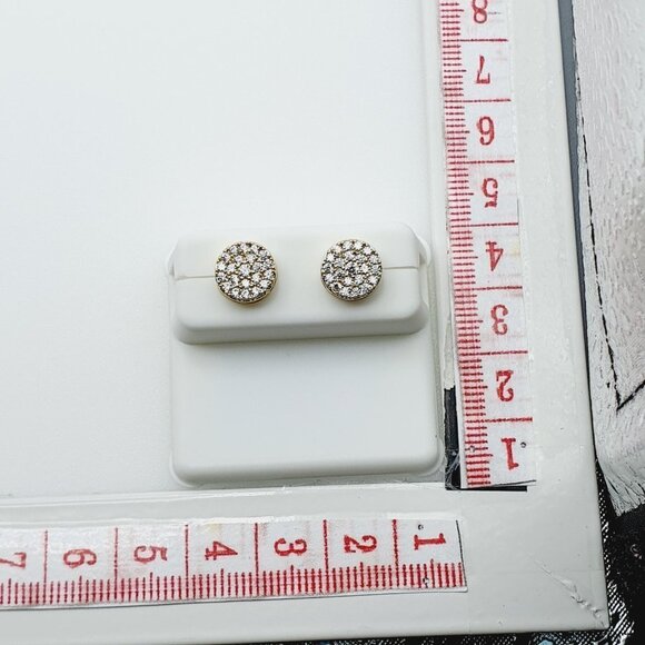 14K Gold Plated Cubic Zircon Earrings, INUS1BR304 - Picture 10 of 10